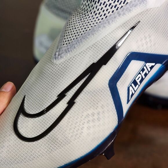 Nike Alpha Menace Elite 3 Flyknit Men's Football Cleats Shoes Size 8 White Black - Picture 10 of 16